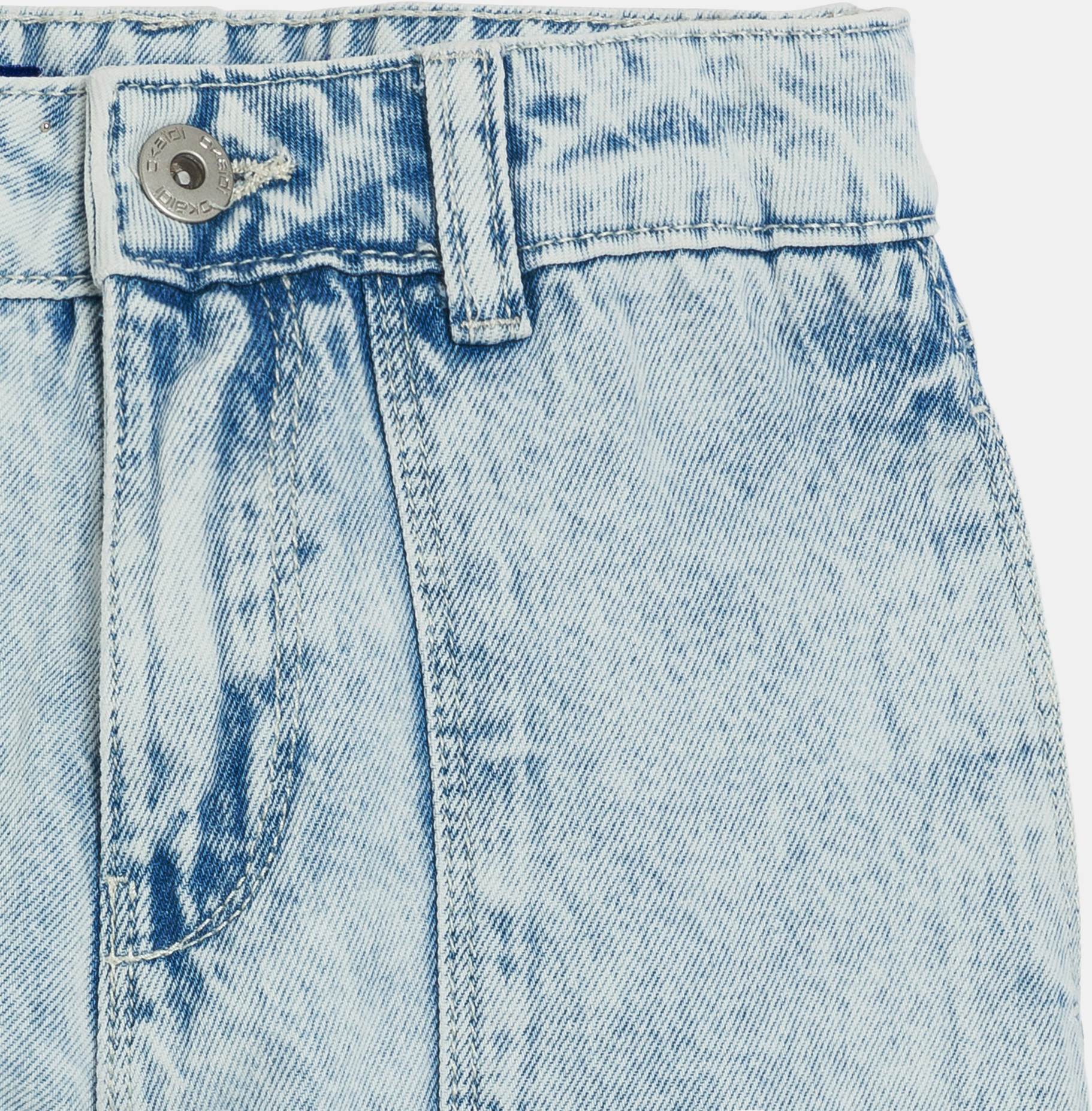 Blauwe verwassen jeans met wijde pijpen voor meisjes 2