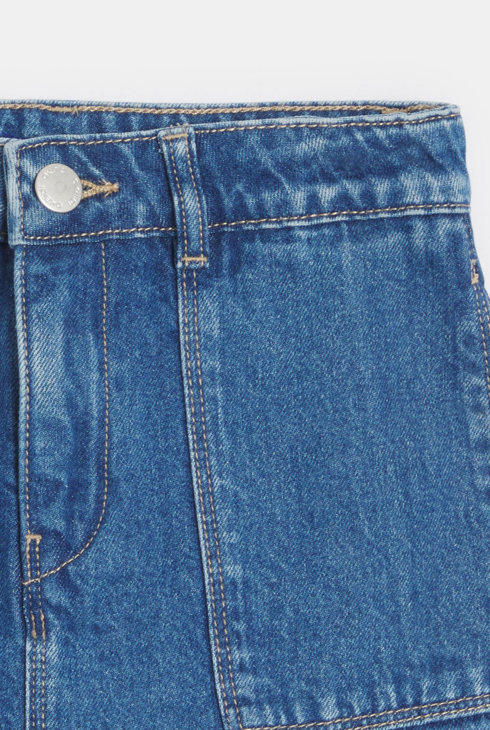 Kurzer blauer Jeans-Skort für Mädchen