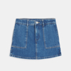 Jupe-short courte en jean bleu Fille