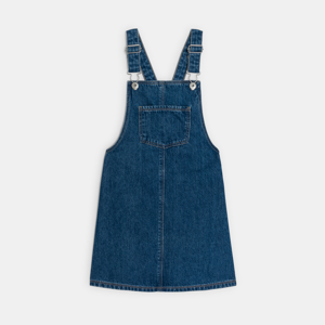 Robe-salopette en jean brut bleu Fille 1