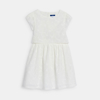 Robe chic brodée blanc Fille