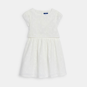 Robe chic brodée blanc Fille 1