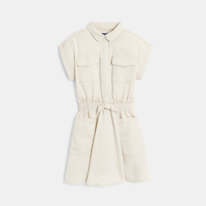 Robe-chemise manches courtes écru Fille 1