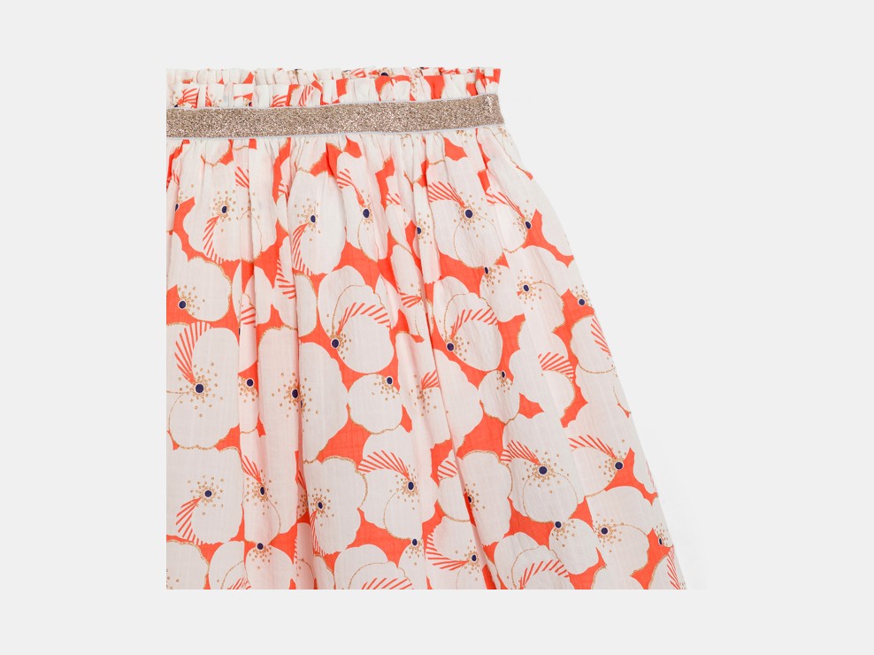 Bedruckter oranger Unterrock für Mädchen 2