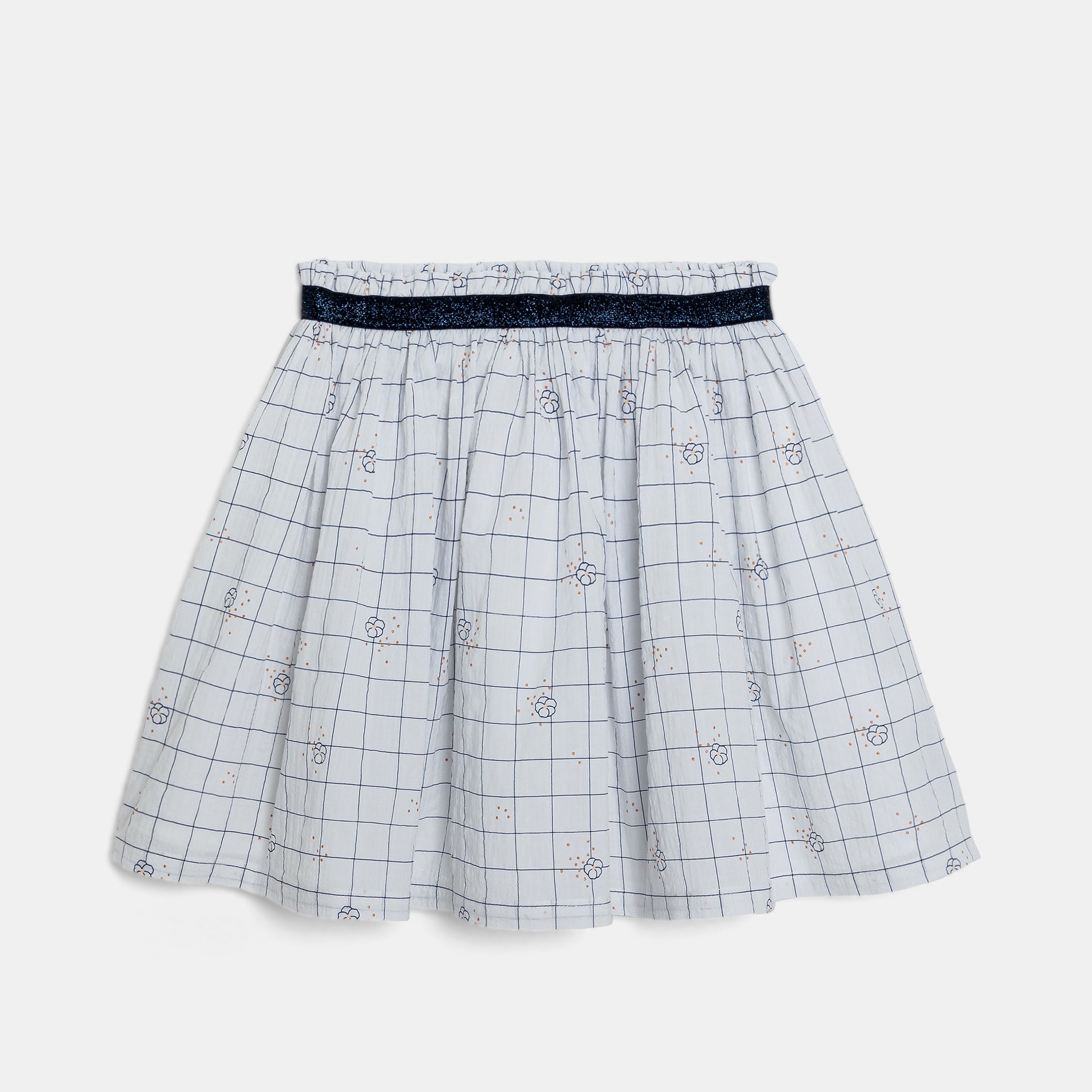スカート papier Enfant wrapped skirt / White Girl's white check petticoat skirt Okaïdi & Obaïbi