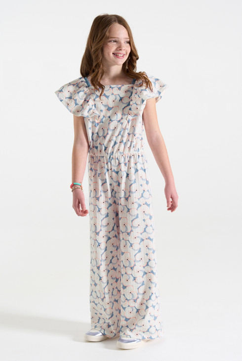 Bedruckter Hosen-Overall in Himmelblau für Mädchen 2