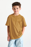 T-shirt manches courtes uni marron clair Garçon 4