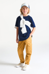 T-shirt manches courtes uni bleu marine Garçon 1