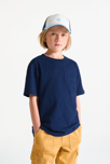 T-shirt manches courtes uni bleu marine Garçon 4