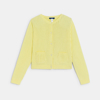 Cardigan ajouré jaune Fille