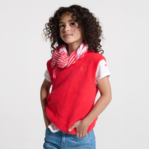 Pull sans manches rouge Fille 1