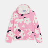 Sweat-shirt en molleton fleuri rose Fille