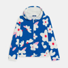 Sweat-shirt en molleton fleuri bleu Fille