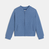 Sweat-shirt matelassé cœur bleu Fille