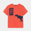 T-shirt manches courtes motif dinosaure orange Garçon