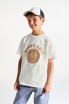 T-shirt manches courtes motif vélo blanc Garçon 4