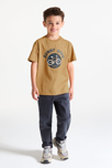 T-shirt manches courtes motif vélo marron Garçon 1
