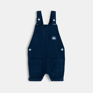 Baby boys blue short overalls with pockets 1