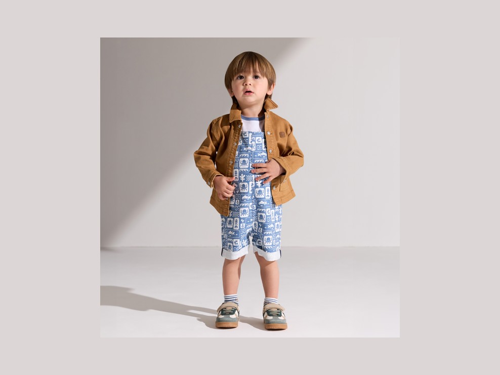 Braune Workwear-Jacke Kleinkind Junge 1