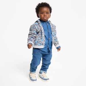 Baby boy's blue zip-up hoodie 1