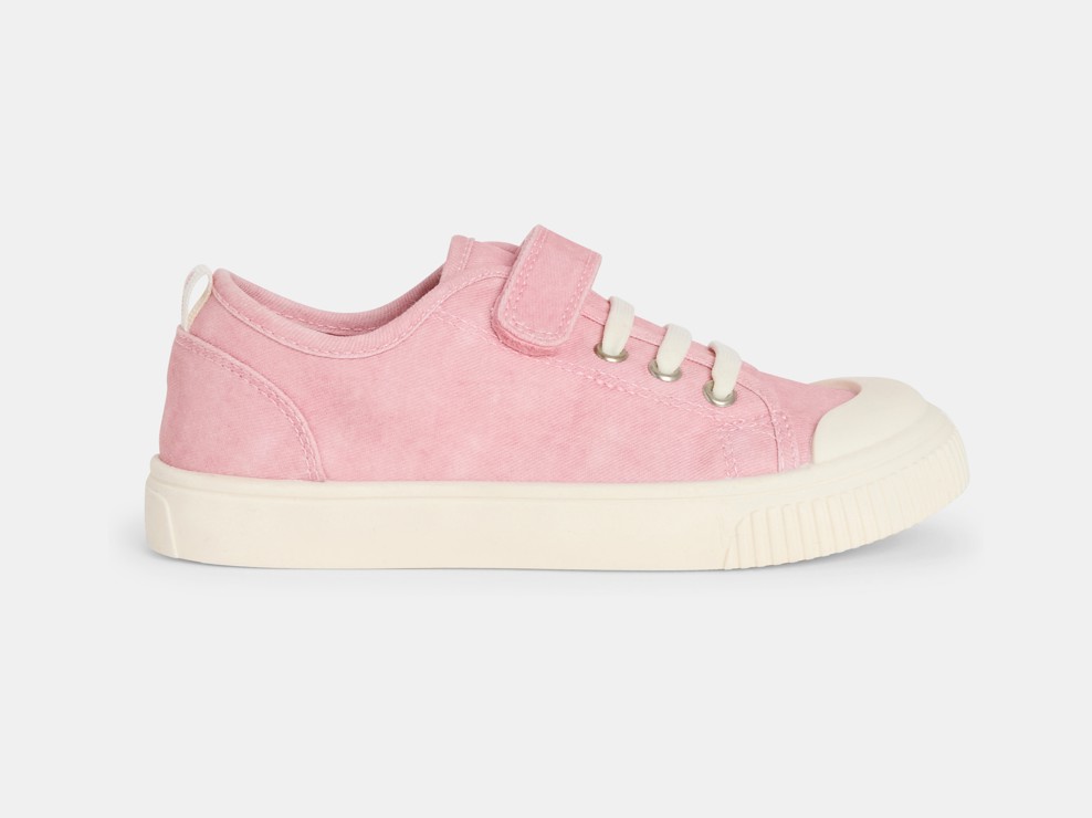 Rosa Tennisschuhe aus Leinen für Mädchen 1