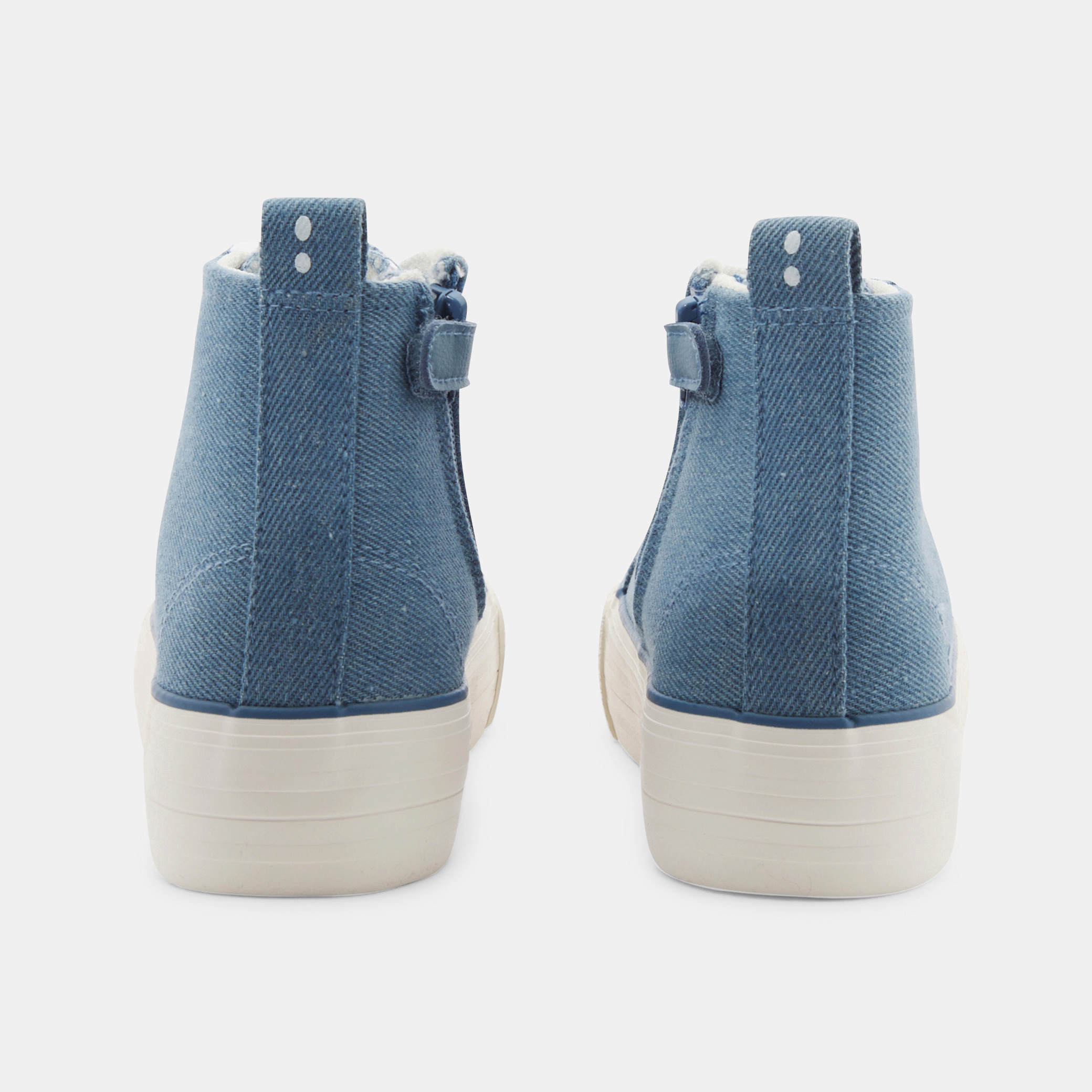 Girl's blue canvas high-top trainers Okaïdi & Obaïbi