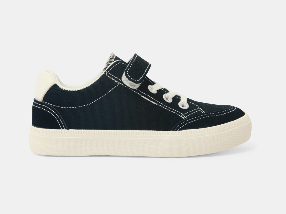Basket toile noir garçon 1