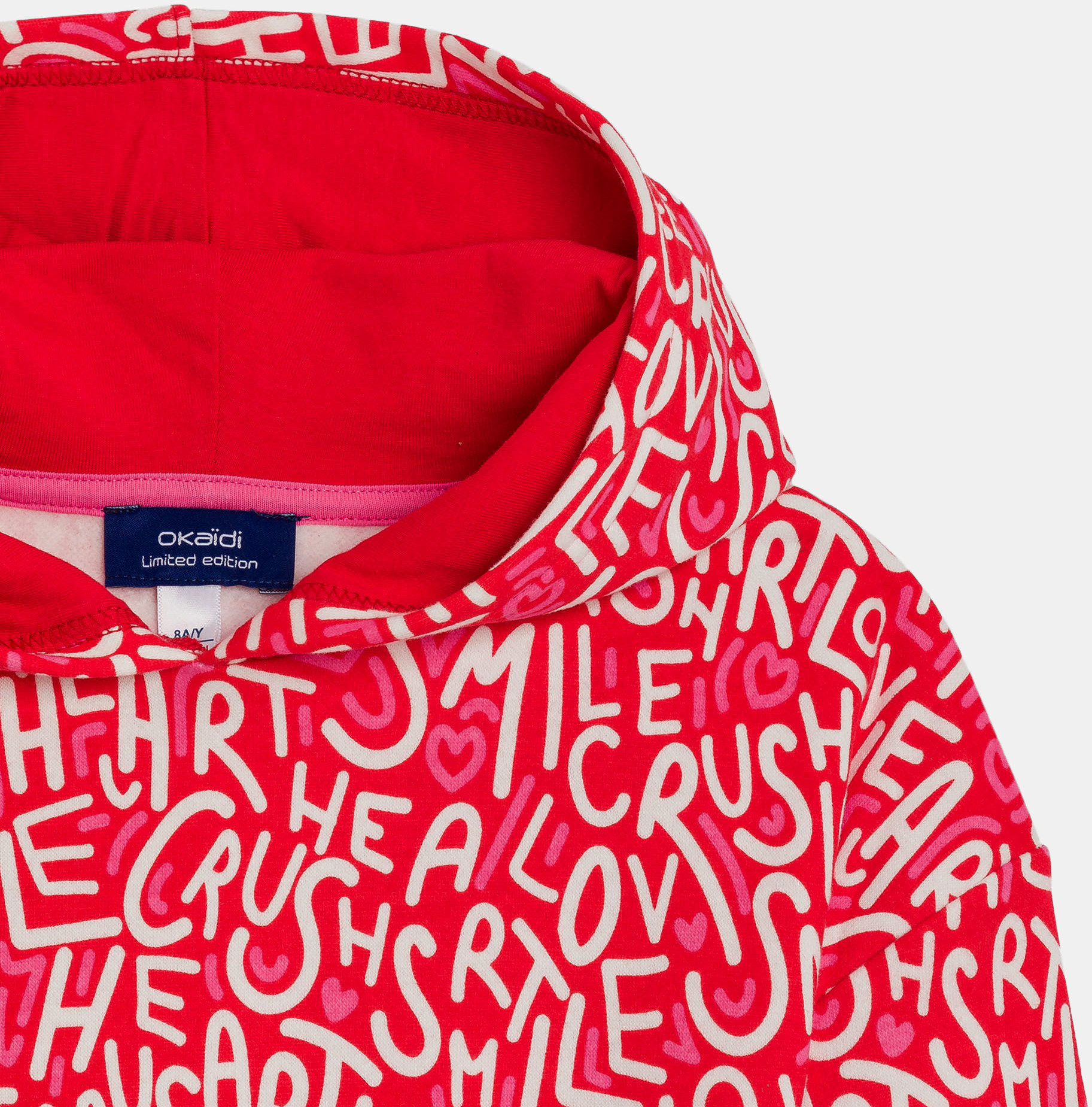 Sweat-shirt imprimé rouge Fille