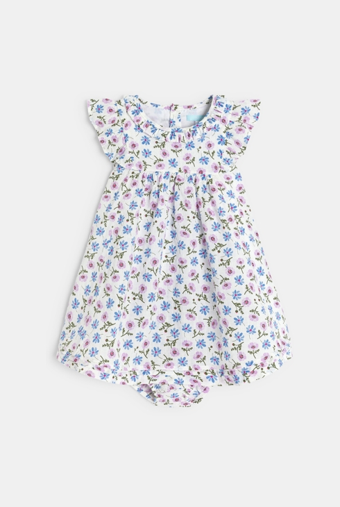 Robe de cérémonie à volants vert bébé fille