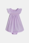 Robe de cérémonie à volants mauve bébé fille