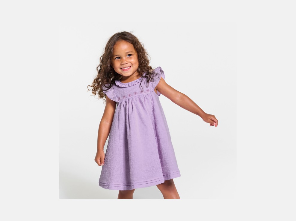 Festliches blasslila Kleid mit Rüschen Kleinkind Mädchen 1