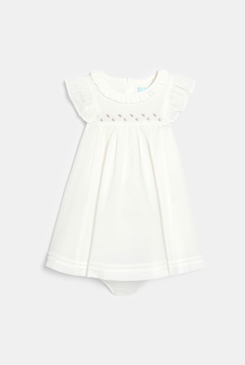 Bijela svečana haljina s volanima za djevojčice 2