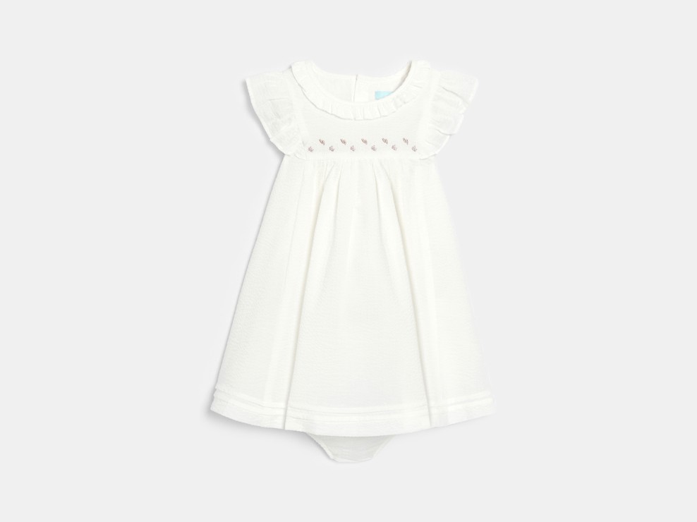 Festliches weißes Kleid mit Rüschen Kleinkind Mädchen 2