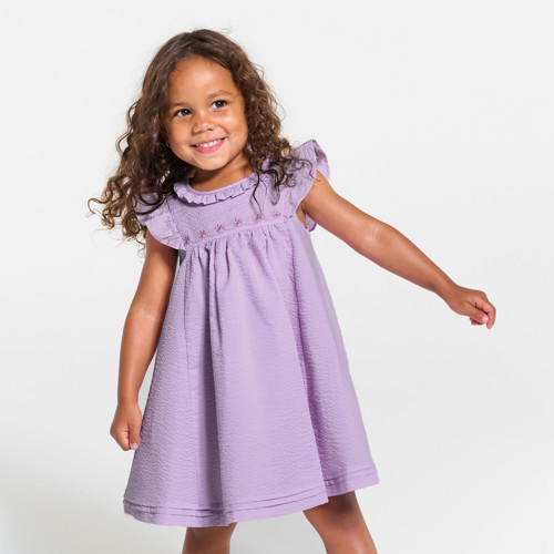 Robe De Cérémonie À Volants Mauve Bébé Fille - Violet Clair - 12M - OBAIBI