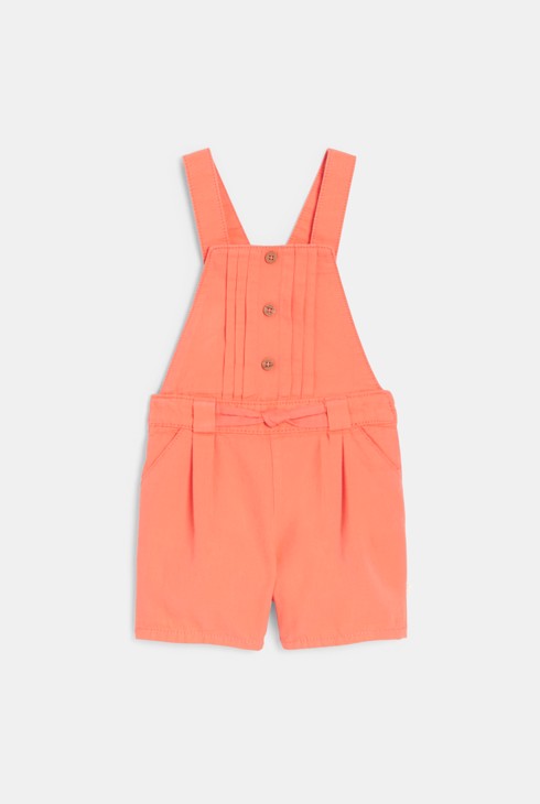 Kurze Latzhose und schickes T-Shirt in Orange Kleinkind Mädchen 2