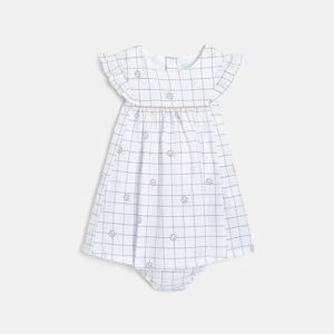 Baby girl's white check formal dress 1