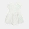 Robe de cérémonie popeline fleurie blanc bébé fille