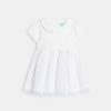 Robe de cérémonie effet 2 en 1 blanc bébé fille