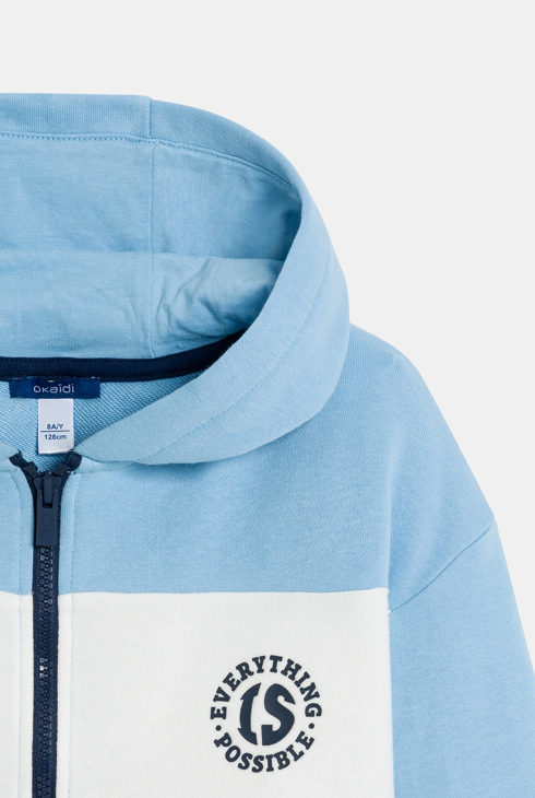Blaues Sweatshirt Colorblock für Jungen