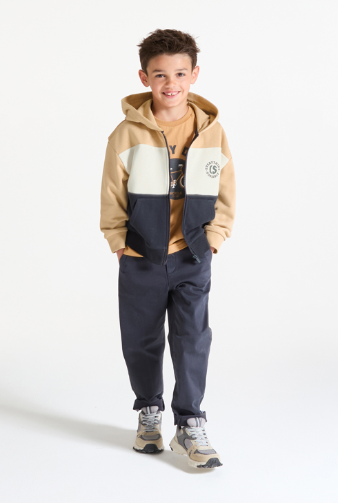Sweat-shirt colorblock beige Garçon 1