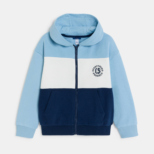 Sweat-shirt colorblock bleu Garçon 1