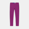 Legging long en jersey côtelé violet Fille