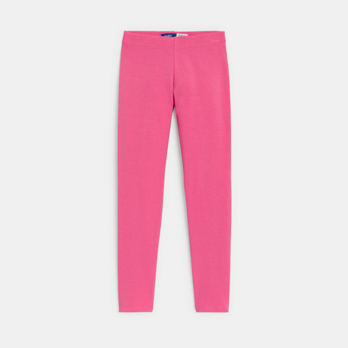 Leggings longs en jersey rose Fille 1