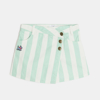 Short jupe denim rayé vert fille Chipie