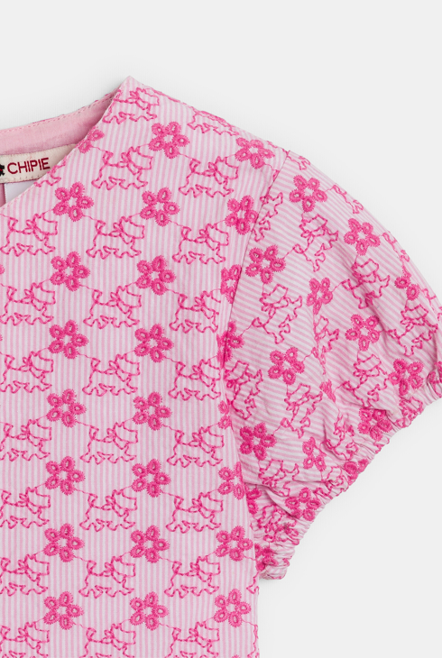 Robe rayée scottish rose fille Chipie