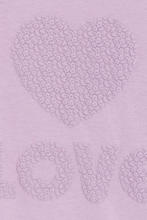 Dekliška slezasta majica s sporočilom love 2