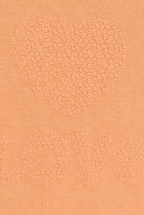 Pomarańczowa koszulka z napisem love dla dziewczynki 2