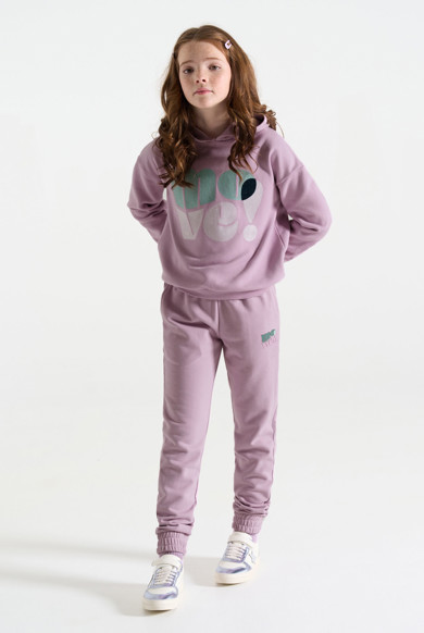 Girl's plain mauve joggers Okaïdi & Obaïbi