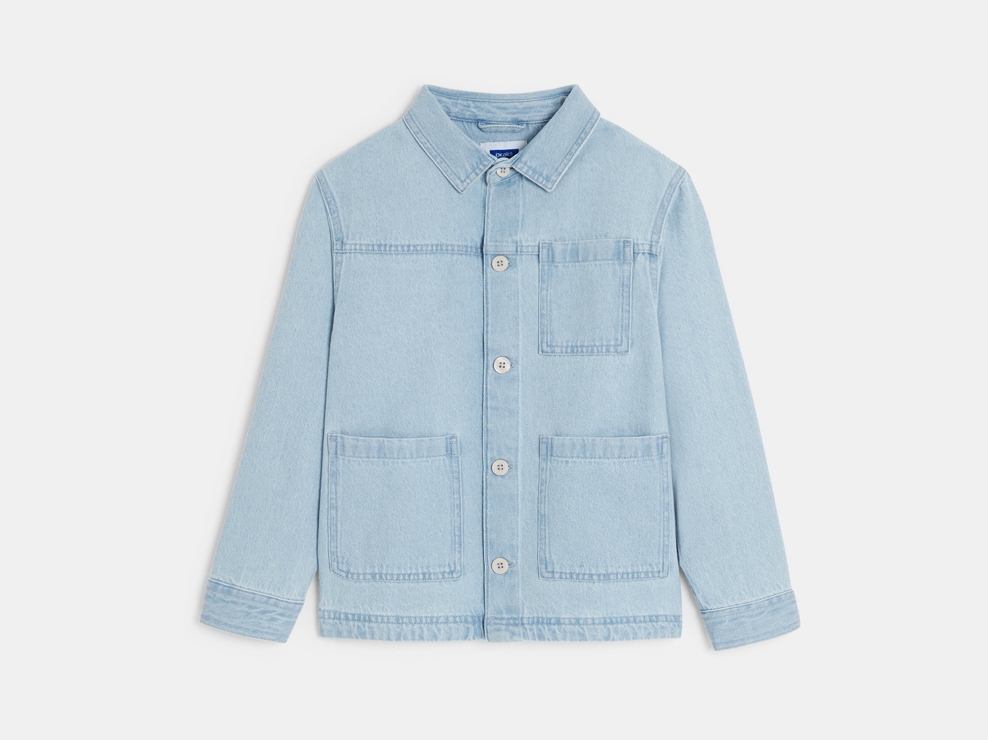 Veste workwear en jean bleu Fille 1