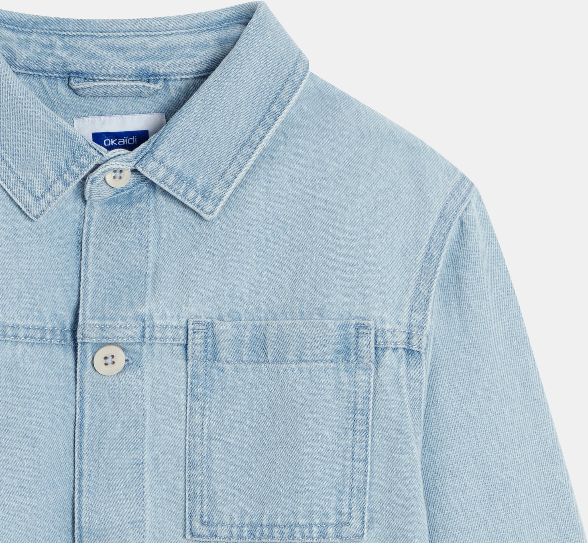 Blue denim shacket 2